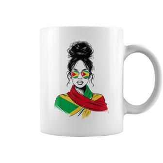 Guyana Messy Bun Proud Patriotic Guyanese Ns Women's Coffee Mug - Seseable