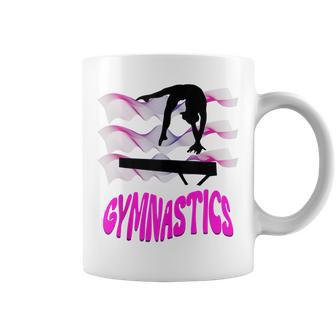 Gymnastics Girl Balance Beam Colorful Swirls Coffee Mug - Monsterry CA