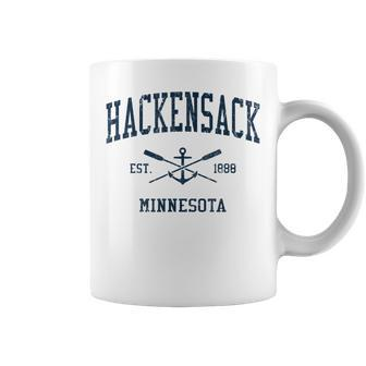 Hackensack Mn Vintage Navy Crossed Oars & Boat Anchor Coffee Mug - Monsterry DE