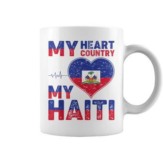 Haitian My Heart Country My Haiti Flag For Men Coffee Mug - Monsterry AU