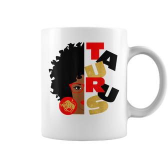 Half Face Taurus Black Queen Birthday Zodiac Curly Hair Coffee Mug - Monsterry AU