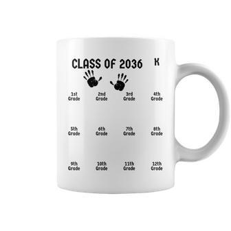 Handprint Graduation Class Of 2036 Grow With Me Coffee Mug - Monsterry DE