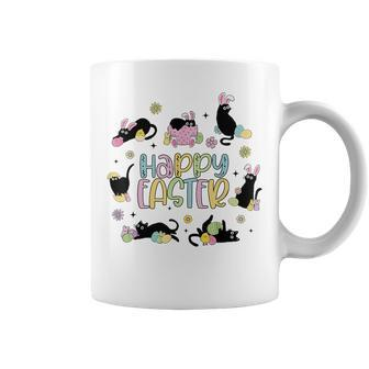 Happy Easter Cat Wearing Bunny Ear Bunny Cat Lover Coffee Mug - Monsterry CA