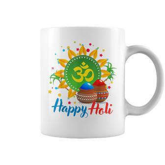 Happy Festival Of Colors Happy Holi Om Hindu Indian Coffee Mug | Mazezy UK