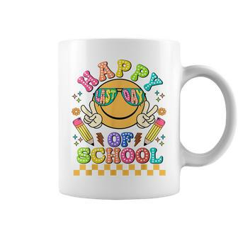 Happy Last Day Of School Groovy Smile Face Teacher Student Coffee Mug - Seseable