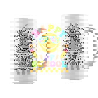 Happy Last Day Of School Groovy Smile Face Teacher Student Coffee Mug - Seseable