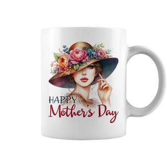Happy Mother's Day Cute Floral Mom Mommy Grandma Womens Coffee Mug - Thegiftio UK