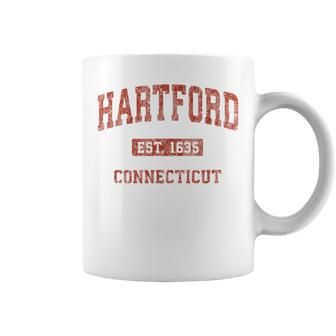 Hartford Connecticut Ct Vintage Athletic Sports Coffee Mug - Monsterry AU