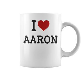 I Heart Aaron I Love Aaron For Aaron Coffee Mug - Seseable
