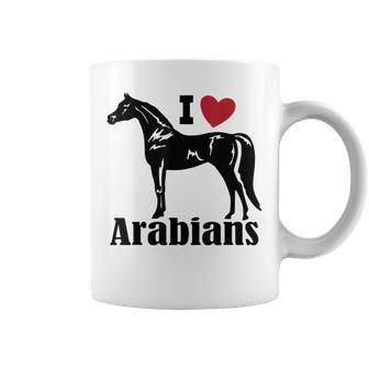 I Heart Arabians I Love Arabians Horse Coffee Mug - Monsterry UK