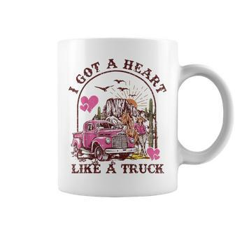 I Got A Heart Like A Truck Western Country Music Cowgirl Coffee Mug - Seseable