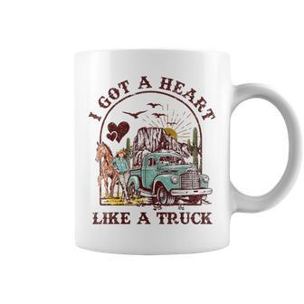 I Got A Heart Like A Truck Western Country Music Cowgirl Coffee Mug - Thegiftio UK