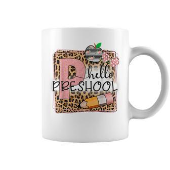 Hello Preschool Leopard Print Preschool Back To School Coffee Mug | Crazezy CA