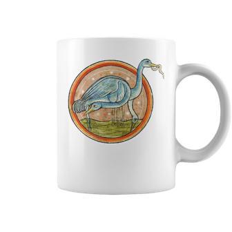 Heron Antique Illustration Ca 1240 Coffee Mug - Monsterry CA