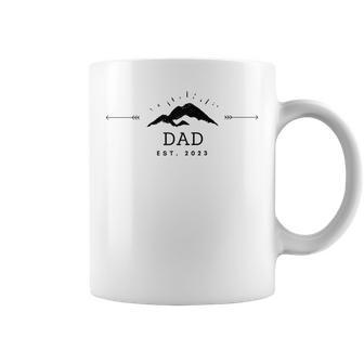 Herren Dad Est 2023 Fels Berg Männer Mann Papa Cool Schwarz Raglan Tassen - Geschenkecke