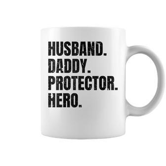 Herren Ehemann Papa Protector Hero Besterateratertag Tassen - Geschenkecke