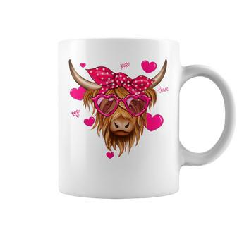 Highland Cow Valentines Day Cute Highland Cow For Women Coffee Mug - Thegiftio UK