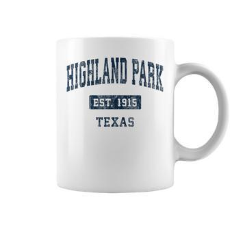 Highland Park Texas Tx Vintage Sports Established Navy Desig Coffee Mug - Monsterry UK