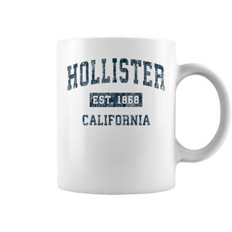 Hollister California Ca Vintage Sports Navy Print Coffee Mug - Monsterry
