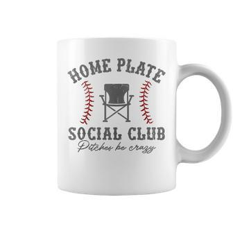 Home Plate Social Club Pitches Be Crazy Baseball Coffee Mug - Thegiftio UK