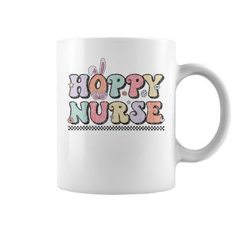 Hoppy Nurse Groovy Easter Day For Nurses & Easter Lovers Coffee Mug | Mazezy