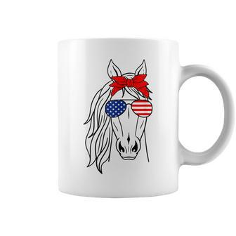 Horse 4Th Of July Bandana For Horseback Riding Horse Lover Coffee Mug - Monsterry UK