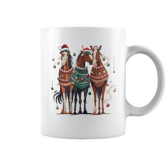 Horse Christmas Xmas Horseback Riding Farm For Girls Coffee Mug - Seseable
