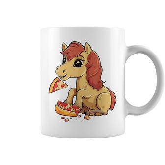 Horse Eating Pizza Pizza Party Italian Food Coffee Mug - Monsterry AU