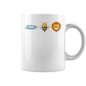 Hose Bee Lion White Coffee Mug - Monsterry