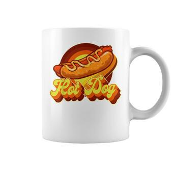 Hot Dog Adult Retro Vintage Hot Dog Coffee Mug - Monsterry