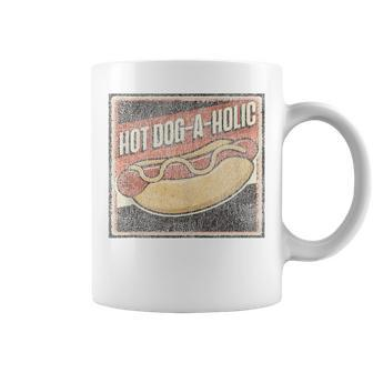 Hot Dog Adult Vintage Hot Dog-A-Holic Coffee Mug - Monsterry AU