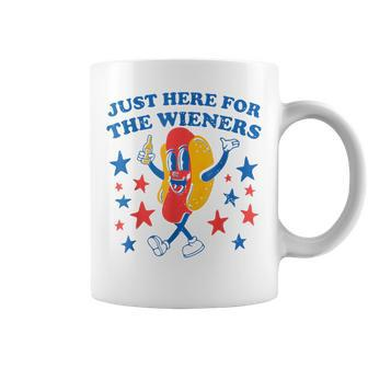 Hot Dog I'm Just Here For The Wieners 4Th Of July Coffee Mug - Monsterry CA