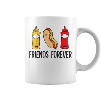 Hot Dog Mustard Ketchup Friends Forever Cute Hotdog Coffee Mug - Monsterry UK