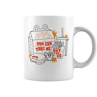 You Can Take Me Hot To Go Cheese Burger Lipstick Coffee Mug - Monsterry UK