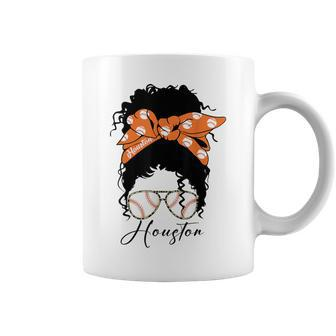 Houston Messy Bun Souvenir I Love Houston Women Coffee Mug - Thegiftio UK