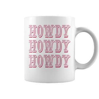 Howdy Preppy Pink Rodeo Western Country Southern Cowgirl Coffee Mug - Thegiftio UK