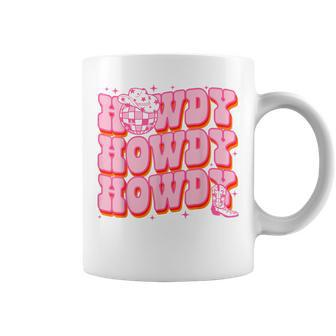 Howdy Southern Western Girl Country Rodeo Pink Cowgirl Women Coffee Mug | Mazezy