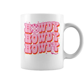 Howdy Southern Western Girl Country Rodeo Pink Cowgirl Women Coffee Mug - Seseable