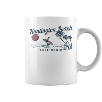 Huntington Beach California Surf Vintage Surfer Coffee Mug - Monsterry UK
