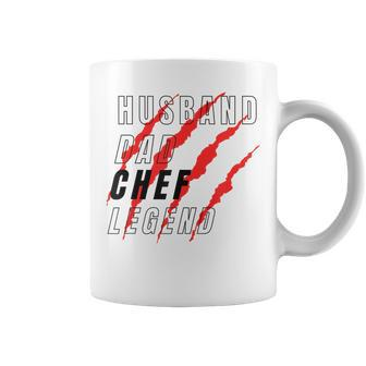 Husband Dad Chef Legend Daddy Protector Myth Father's Day Coffee Mug - Thegiftio UK
