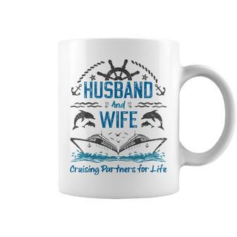Husband And Wife Cruising Partners For Life For Couples Coffee Mug - Thegiftio UK
