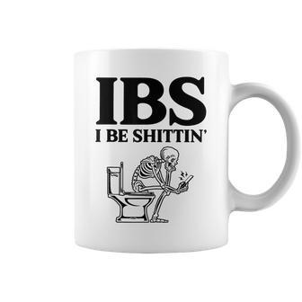 Ibs I Be Shittin' Skeleton Coffee Mug | Mazezy
