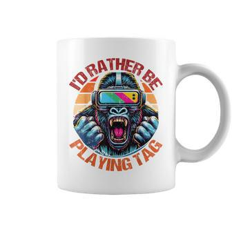 I'd Rather Be Playing Tag Gorilla Monke Tag Gorilla Vr Gamer Coffee Mug - Monsterry DE