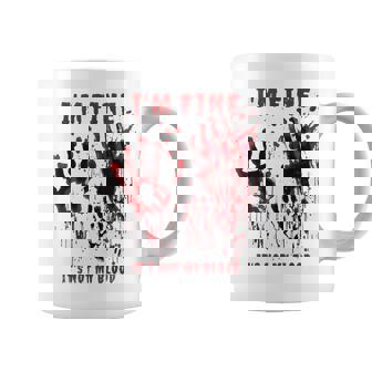 I'm Fine It's Not My Blood Stain Bloody Hand Blood Splatter Coffee Mug - Thegiftio UK