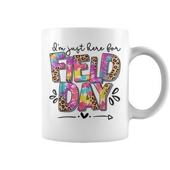 I'm Just Here For Field Day Leopard Tie Dye Last Day School Coffee Mug - Thegiftio UK