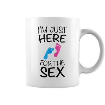 I'm Just Here For The Sex Gender Reveal Family Coffee Mug | Crazezy DE