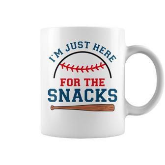 I'm Just Here For The Snacks Baseball Season Softball Coffee Mug - Seseable