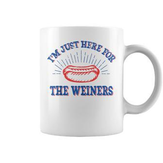 I'm Just Here For The Wieners 4Th Of July Hot Dog Coffee Mug - Monsterry CA