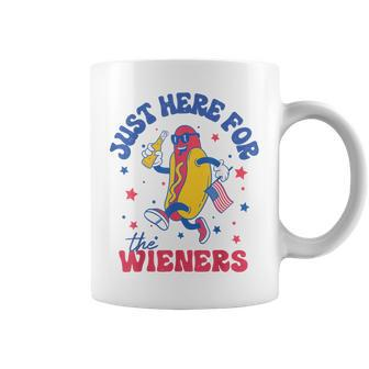 I'm Just Here For Wieners 4Th Of July Hotdog Women Coffee Mug - Seseable
