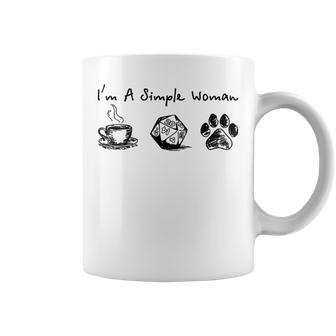 I'm A Simple Woman Coffee Dungeon And Dog Paw For Women Coffee Mug - Monsterry